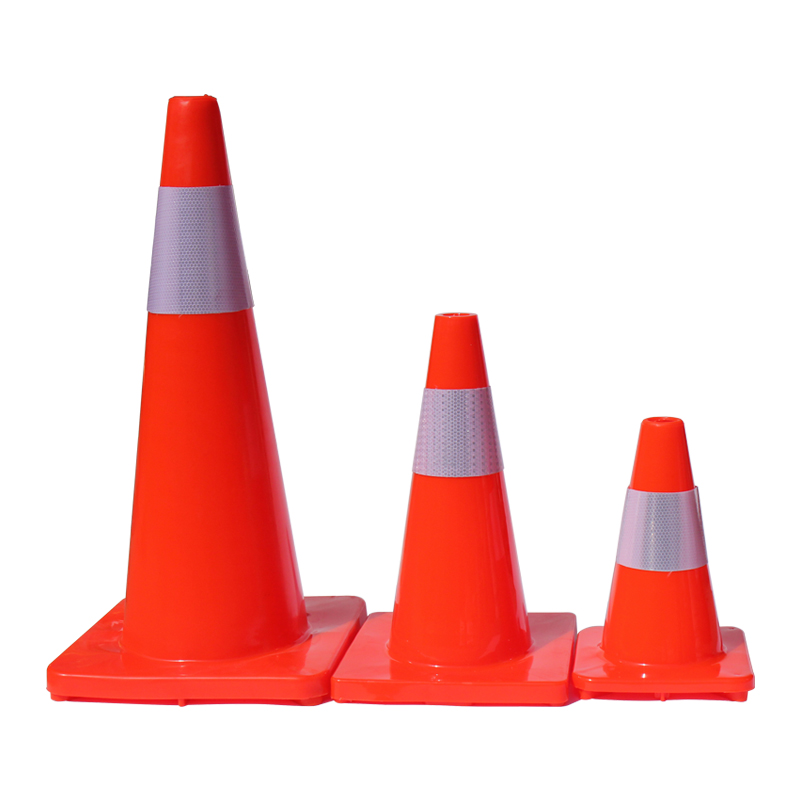 30cm 45cm 70cm aviso de segurança rodoviária reflexivo cone de tráfego em pvc